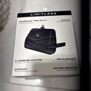 TotalBoost Mini Pro II 6,000mAh Portable Power Bank - Black